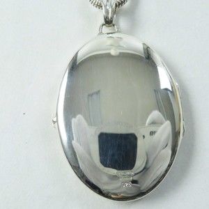 Tiffany Vintage Locket Pendant Necklace Silver